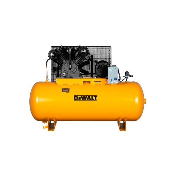 Mat Industries DeWALT DXCMH9919910, 10HP, Two-Stage Compressor, 120 Gal, Horiz., 175 PSI, 35 CFM, 3-Phase 230V DXCMH9919910